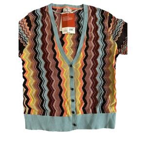 Missoni for Target Sweater Cardigan Womens Chevron Zigzag Knit Sz Large NWT READ